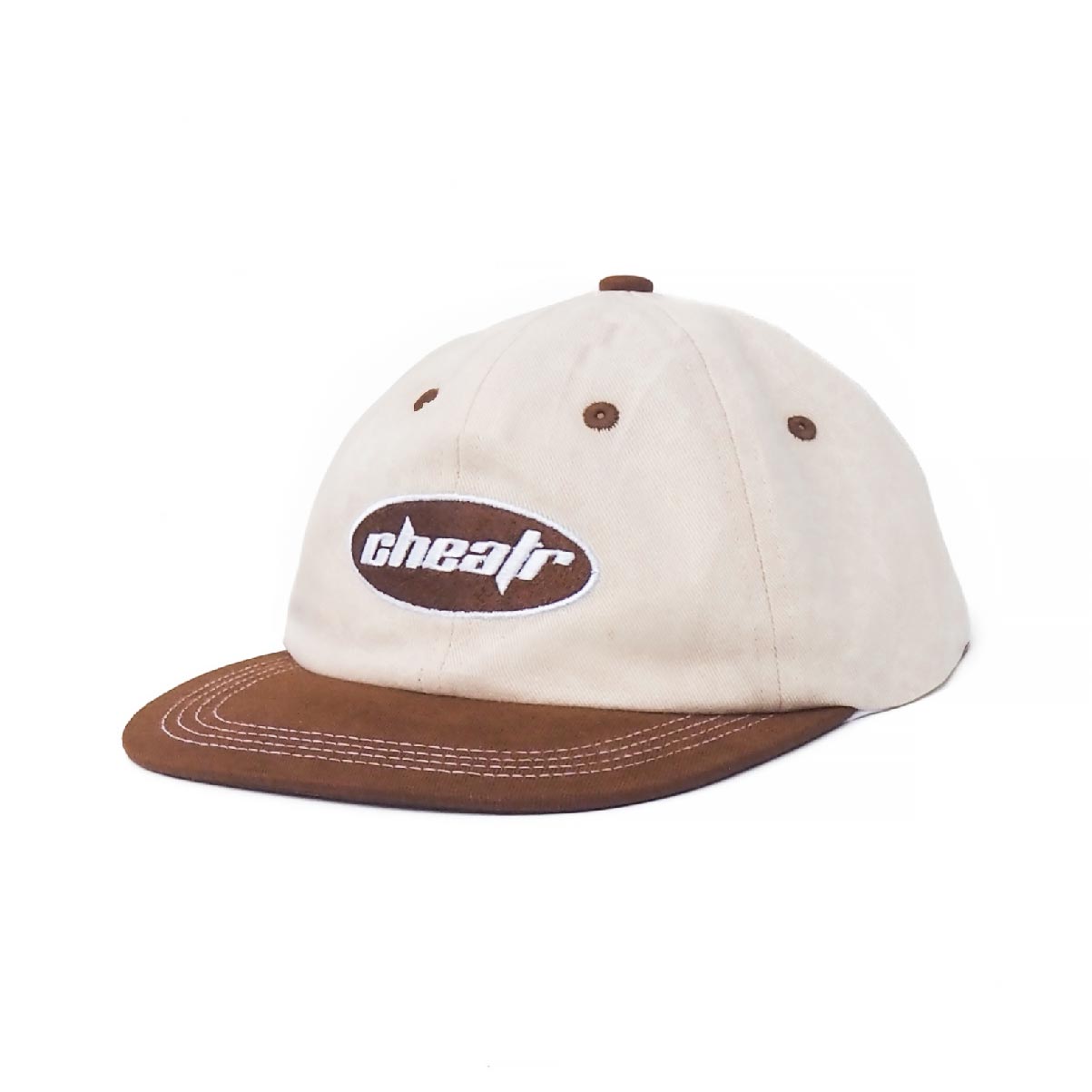 Oval Hat, Bone / Brown