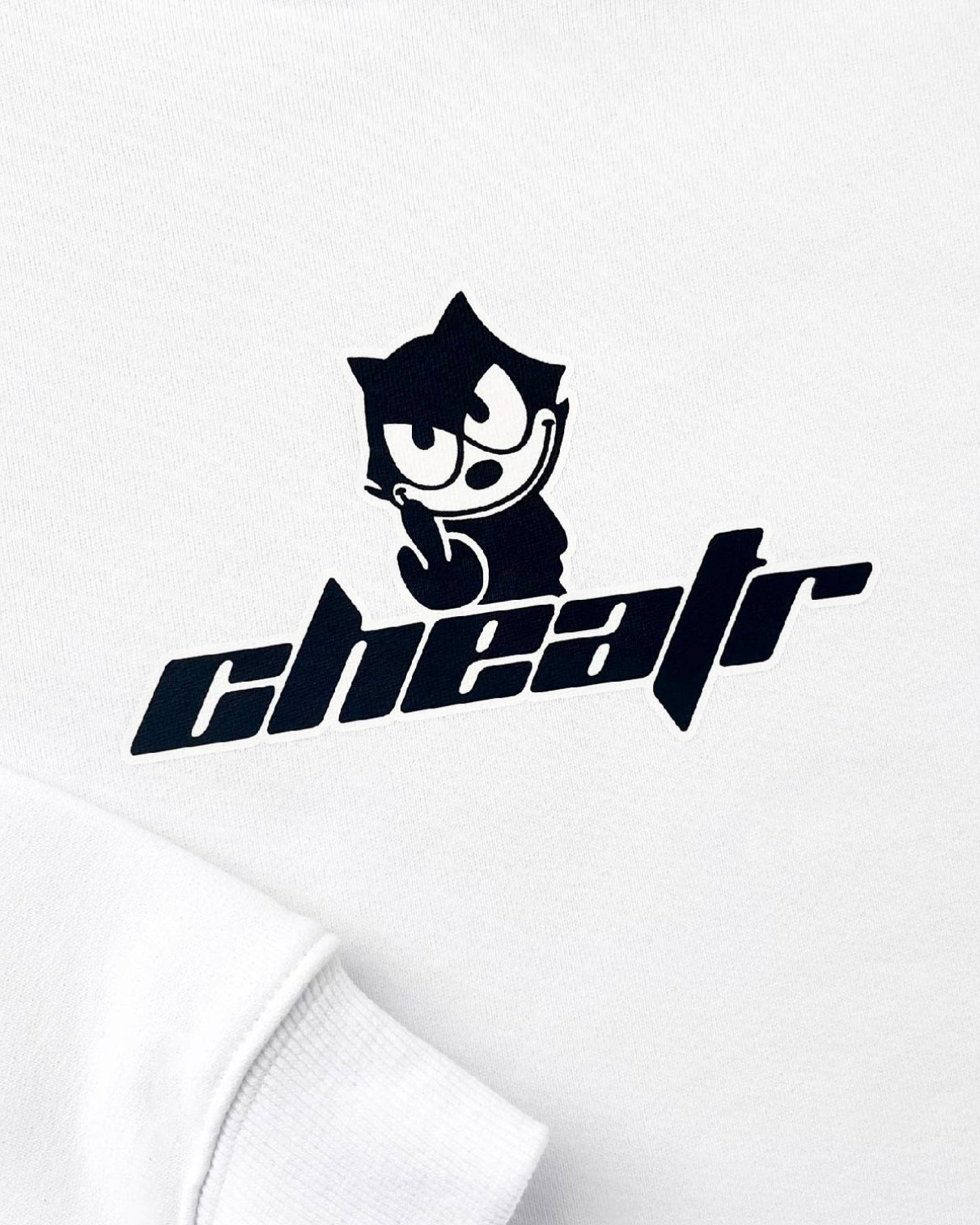 Feline Hoodie, White