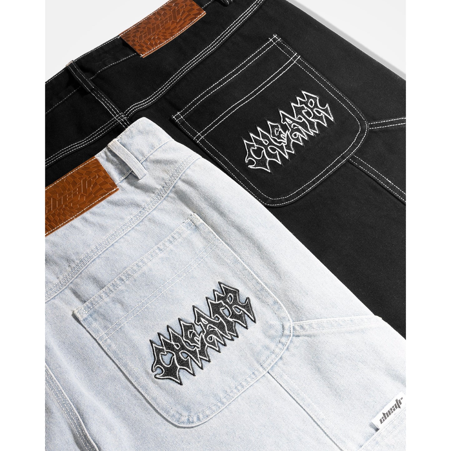 Thrash Denim Jeans, Bleached Indigo