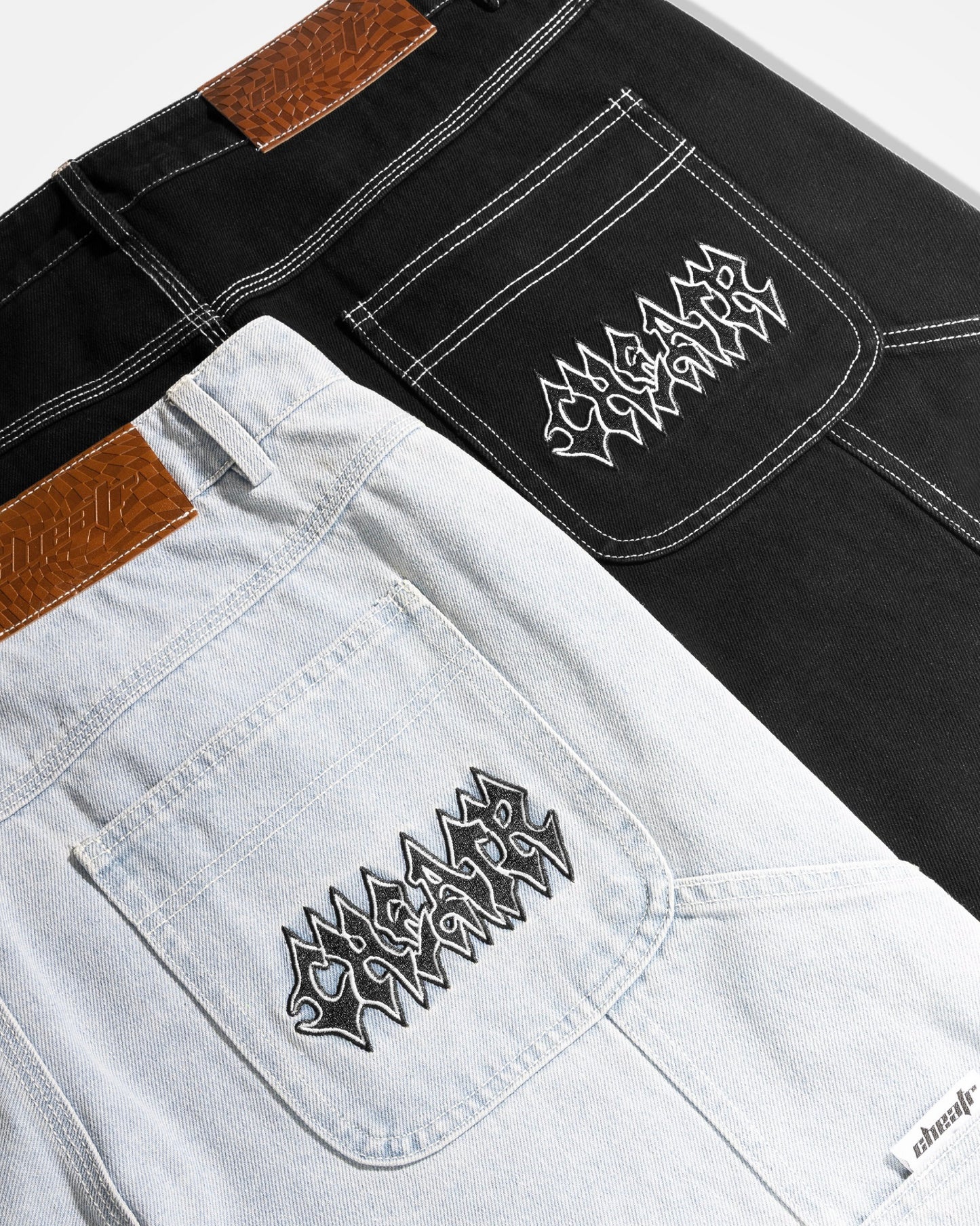 Thrash Denim Jeans, Bleached Indigo
