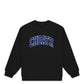 College Crewneck, Black