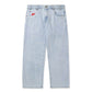 Emblem Denim Jeans, Bleached Indigo