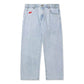 Emblem Denim Jeans, Bleached Indigo