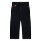 Emblem Denim Jeans, Black