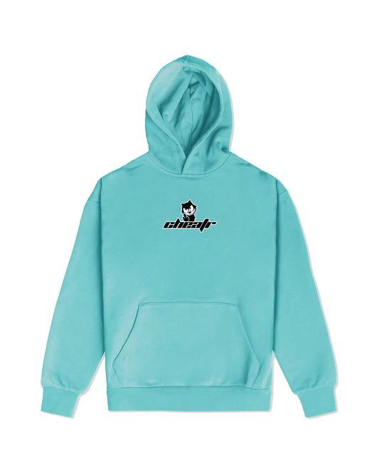 Feline Hoodie, Turquoise