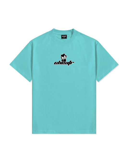 Feline Tee, Turquoise