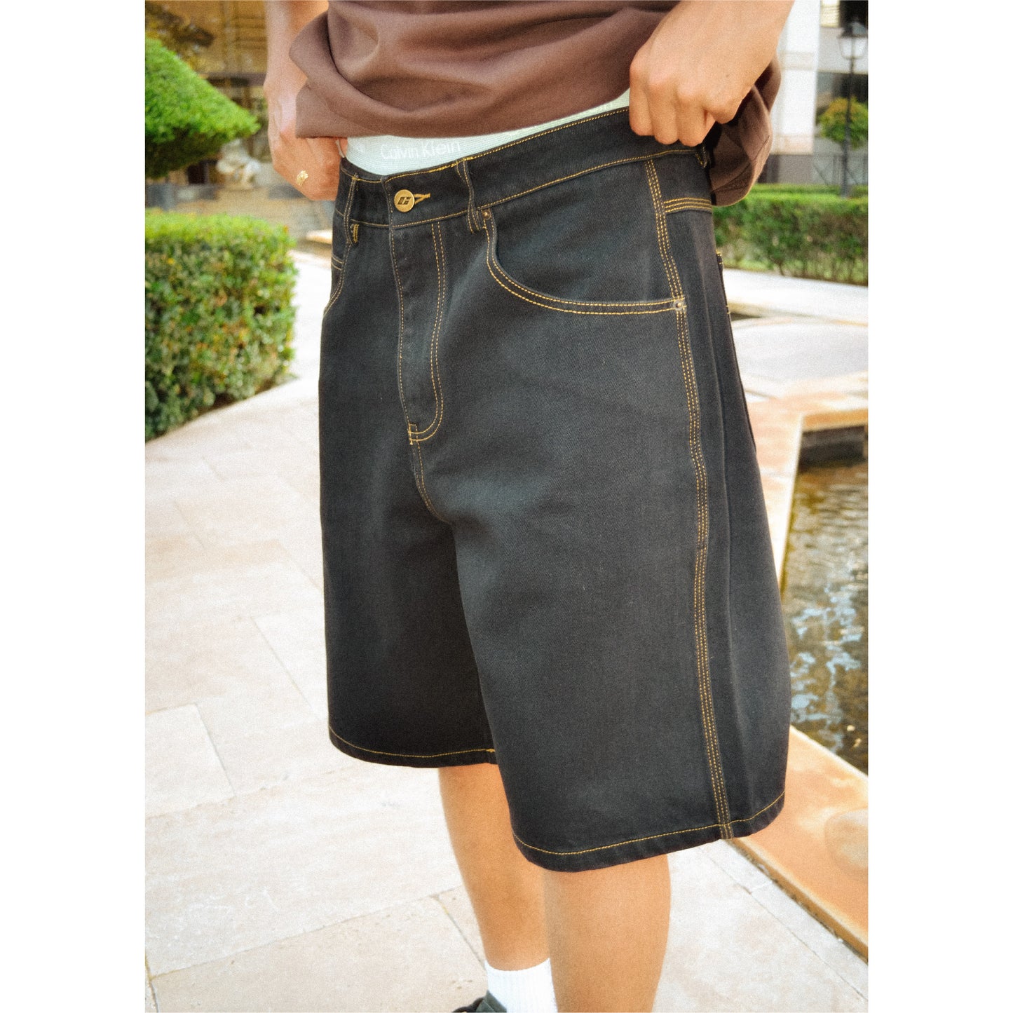 Staple Denim Shorts, Black