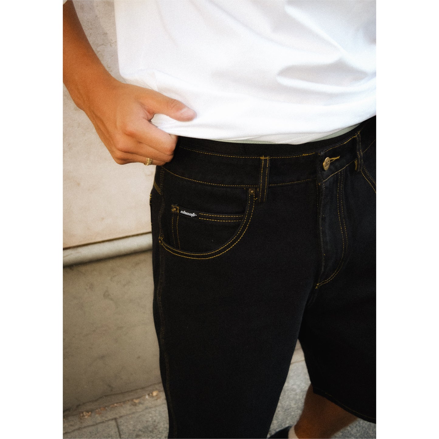 Staple Denim Shorts, Black