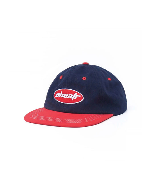 Oval Hat, Navy / Red