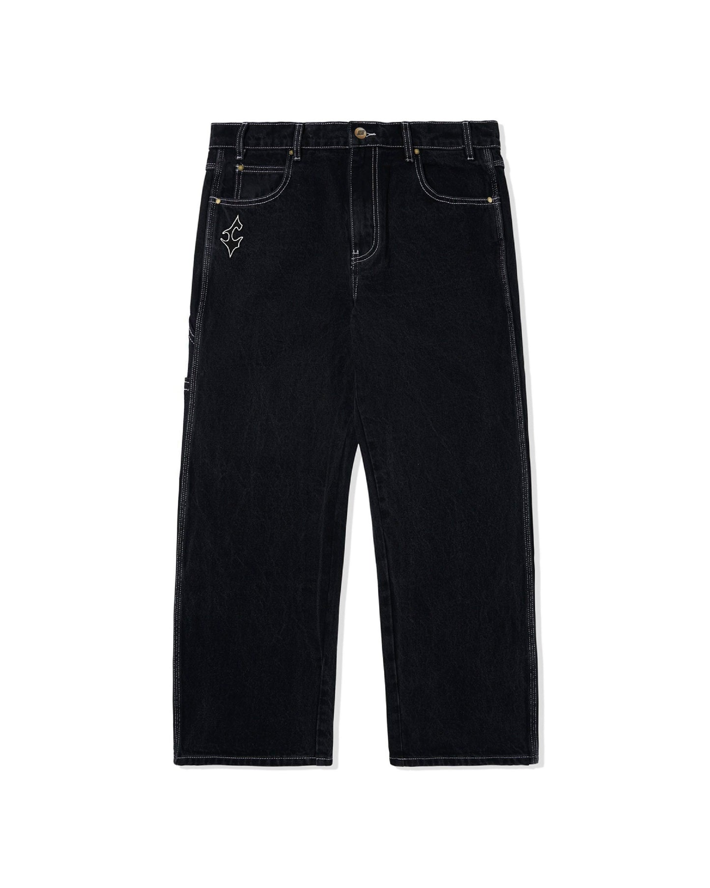 Thrash Denim Jeans, Black