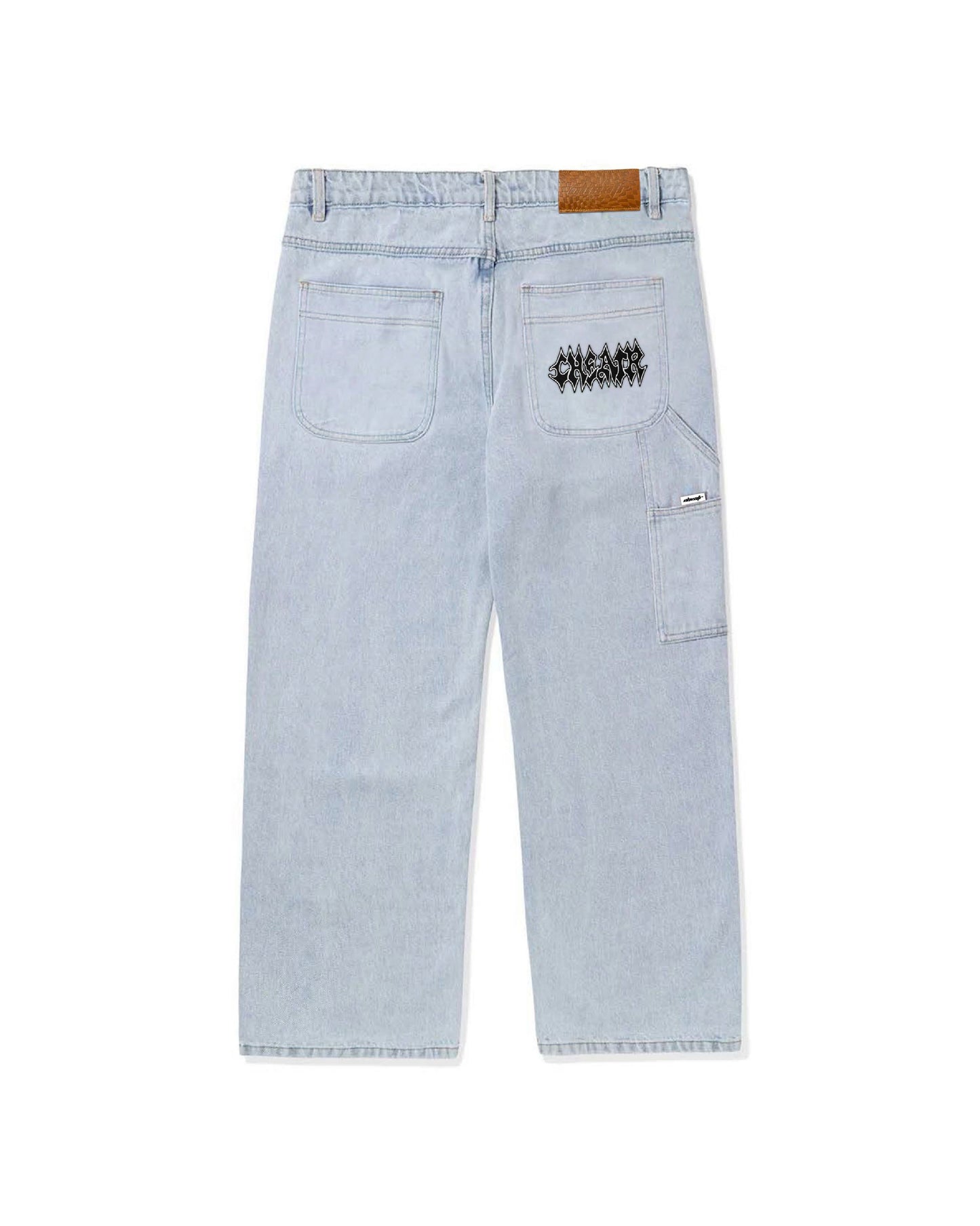 Thrash Denim Jeans, Bleached Indigo