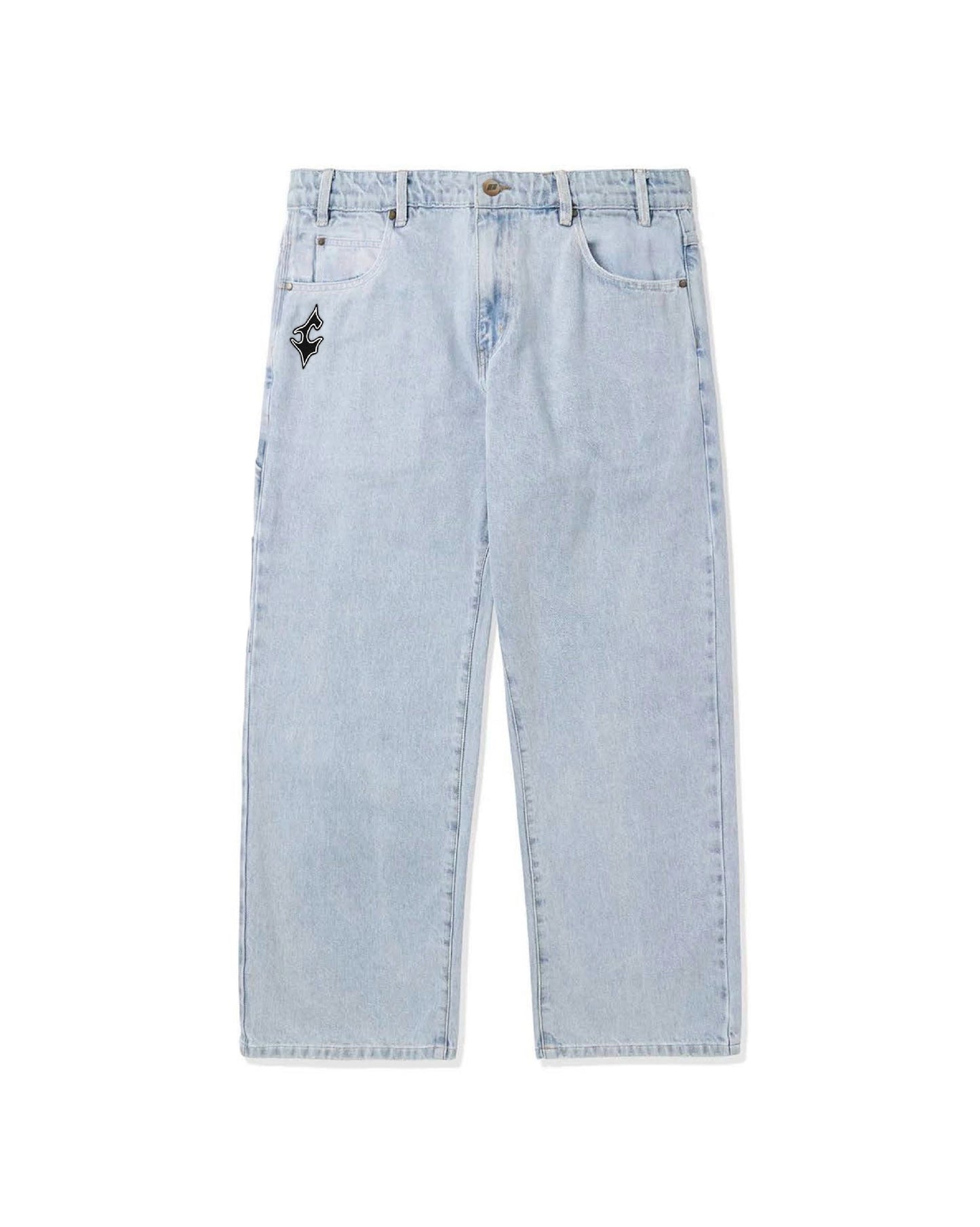 Thrash Denim Jeans, Bleached Indigo