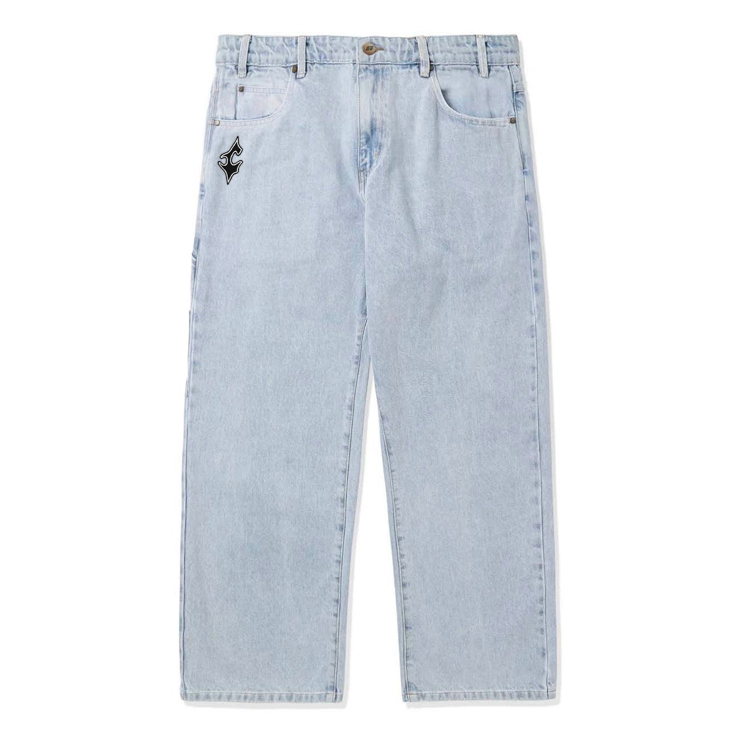 Thrash Denim Jeans, Bleached Indigo