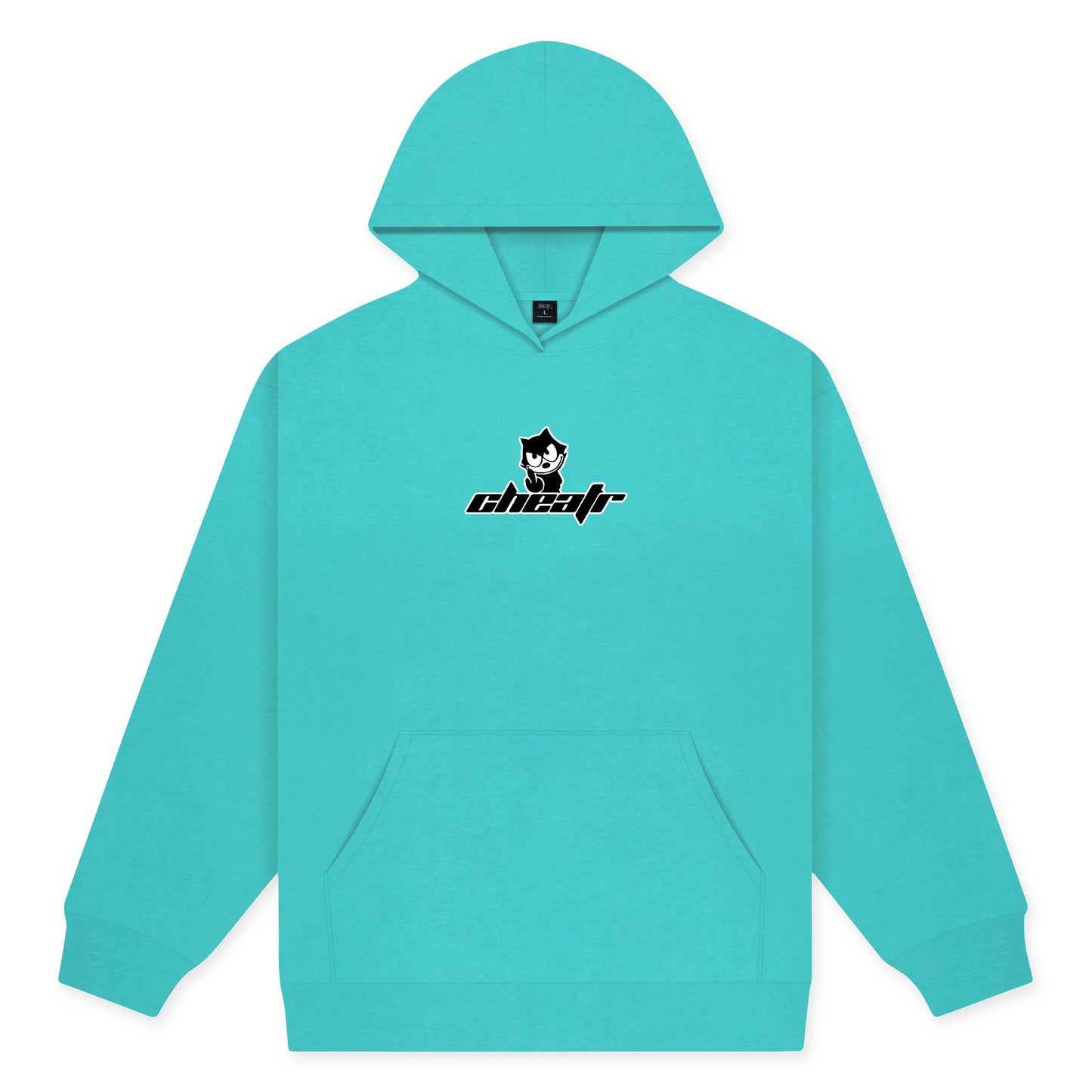 Feline Hoodie, Turquoise