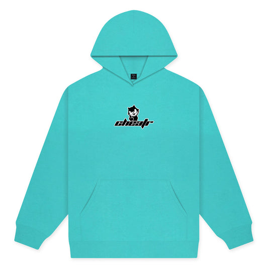 Turquoise Feline Hoodie