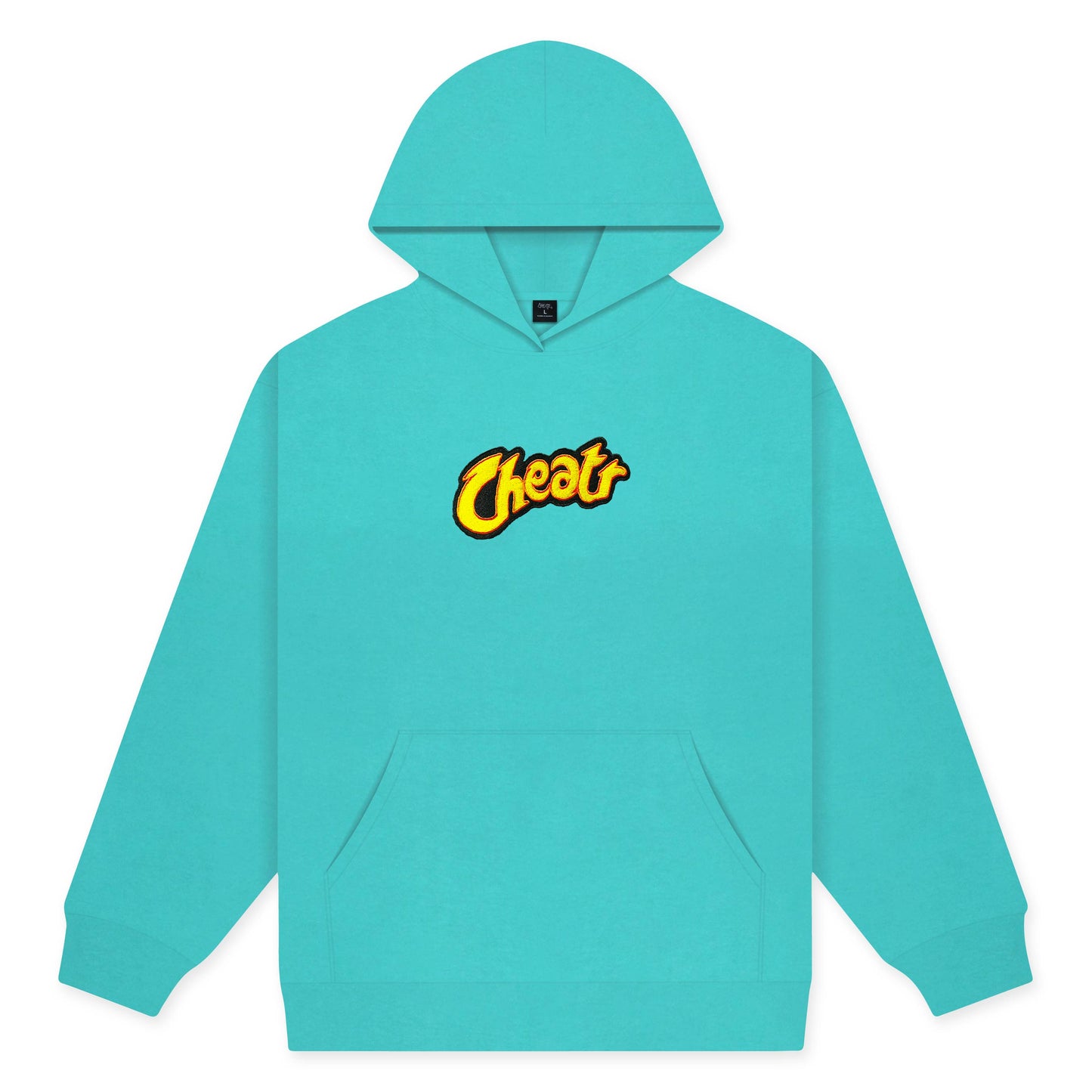 Flamin' Hot Hoodie, Turquoise